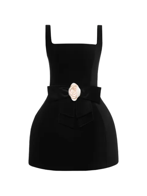 ANOUKI rose-appliqué mini dress