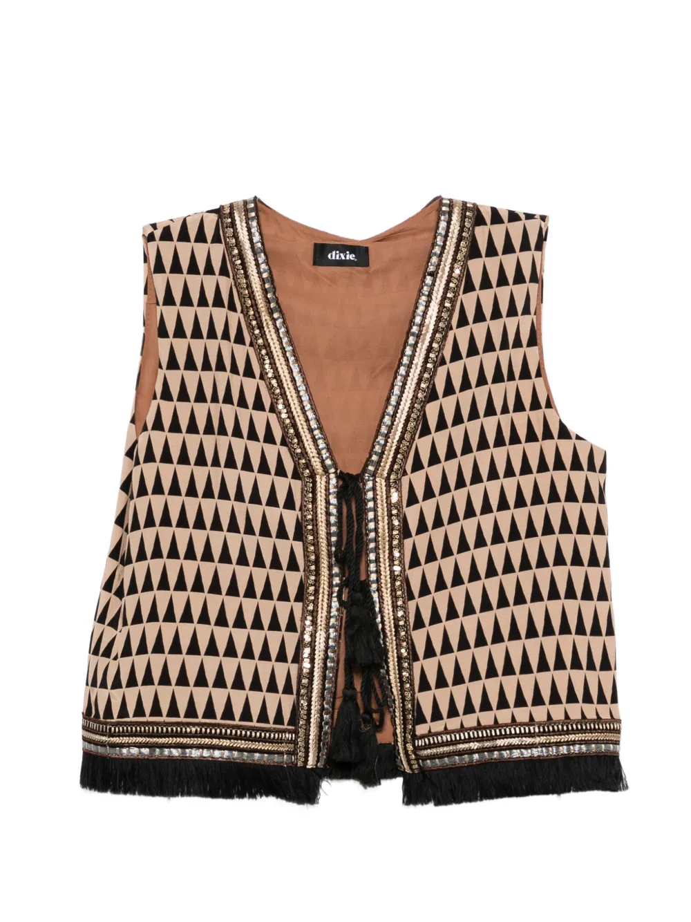 DIXIE geometric-print sequin-embellished blouse - Toni neutri