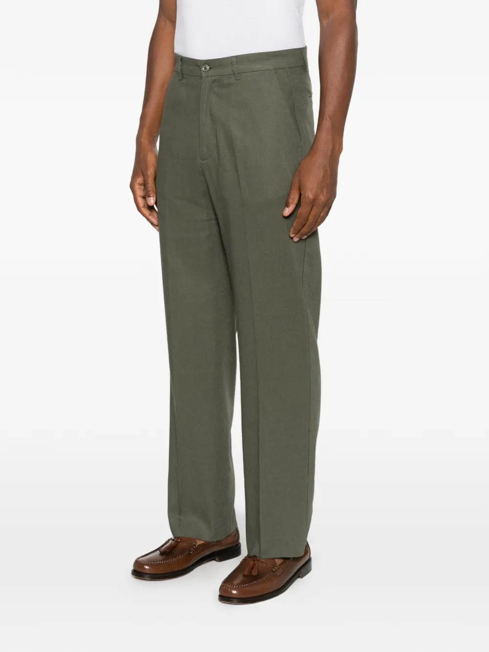 officina sartoriale Siviglia katoenen broek Groen