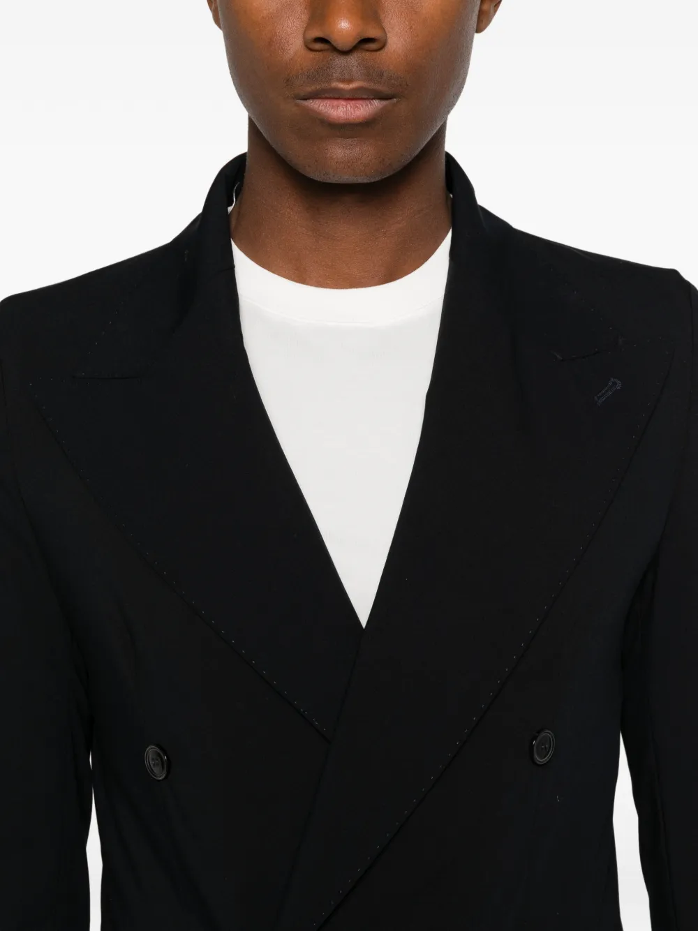 officina sartoriale Cannes blazer met dubbele rij knopen en puntige revers Blauw