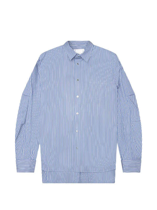 Sacai ストライプ シャツ | ブルー | FARFETCH JP