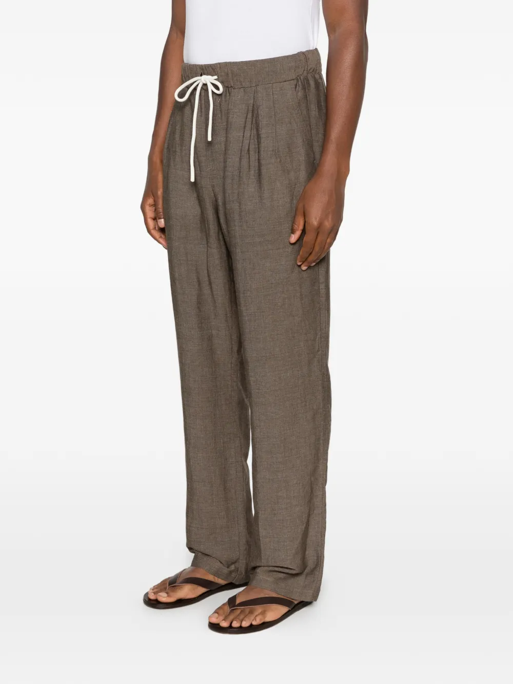 Imperial Drawstring Trousers In Brown