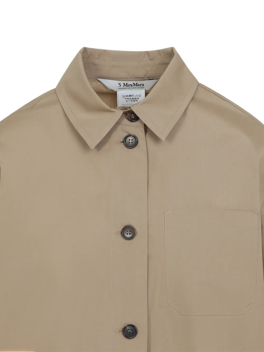 'S Max Mara Marianne katoenen blouse met asymmetrische afwerking Beige