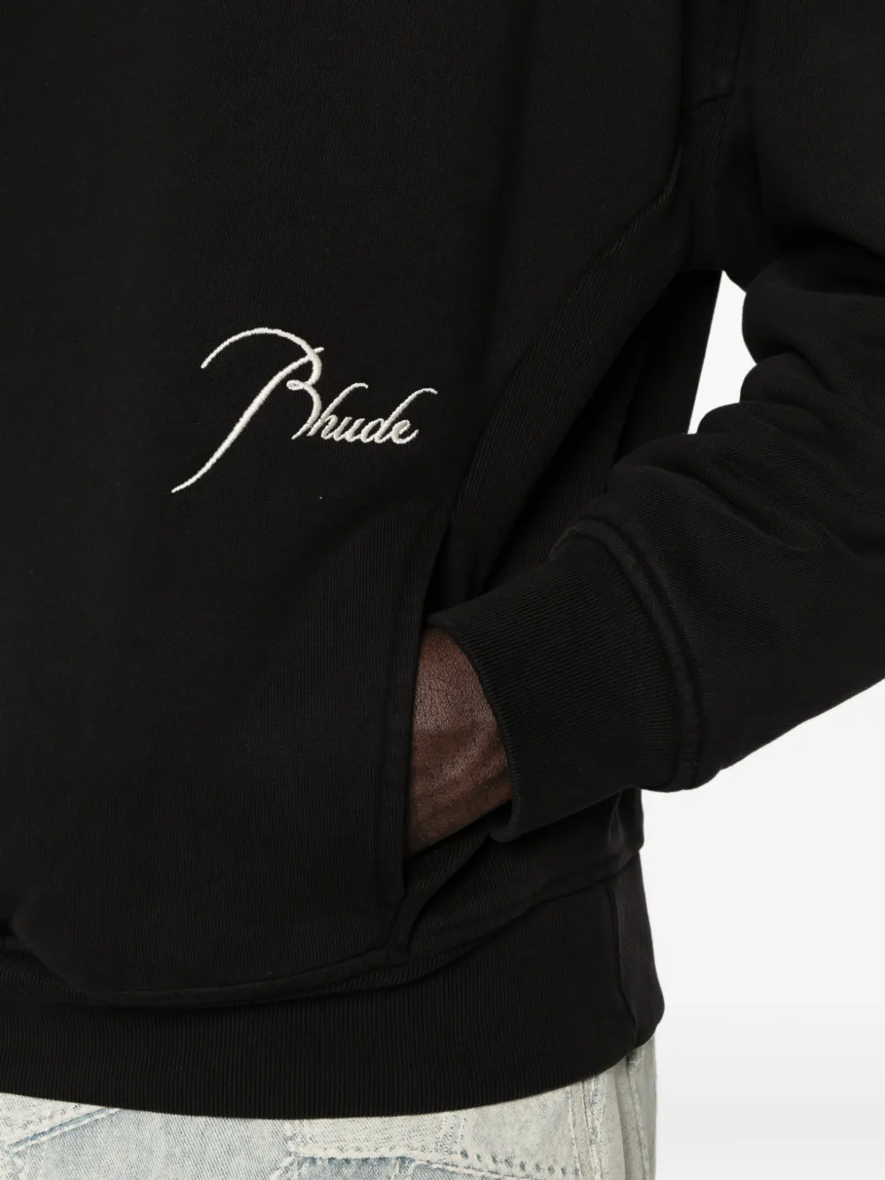 RHUDE Trui met geborduurd logo Zwart