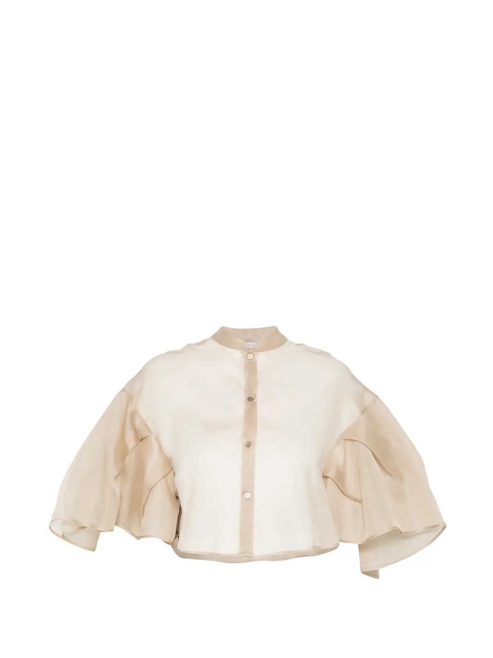 Max Mara draped silk cape - Nude