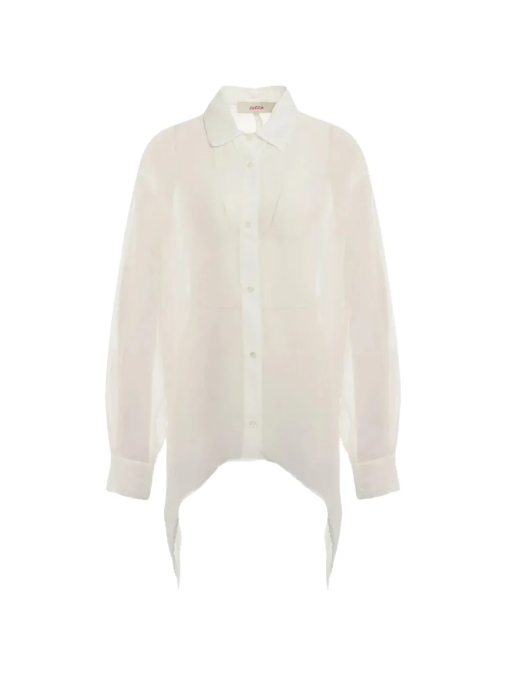 Jucca sheer asymmetric shirt - Toni neutri
