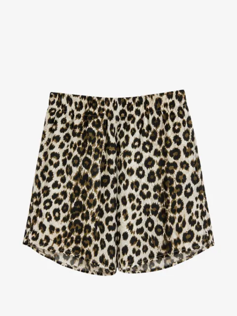 Jucca leopard-print elasticated shorts