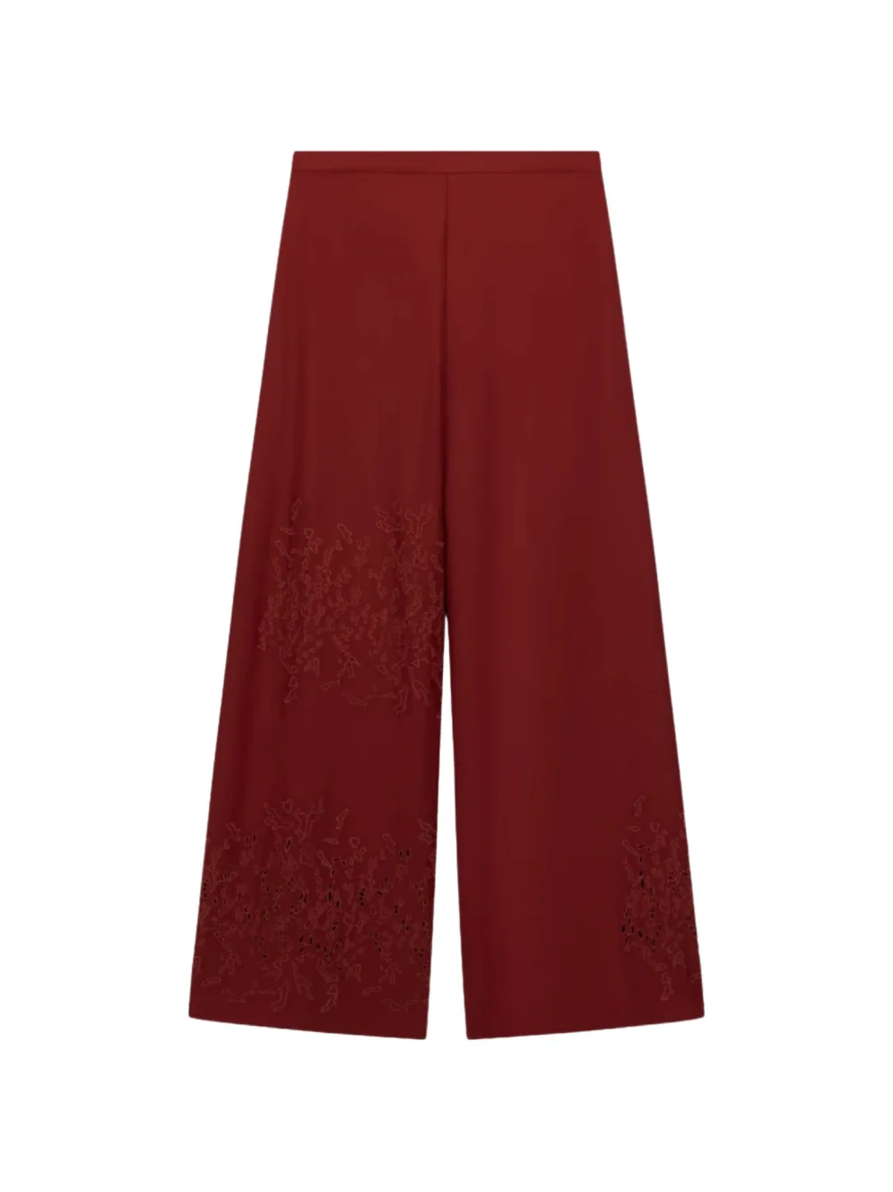 Liviana Conti embroidered cut-out palazzo pants - Rosso