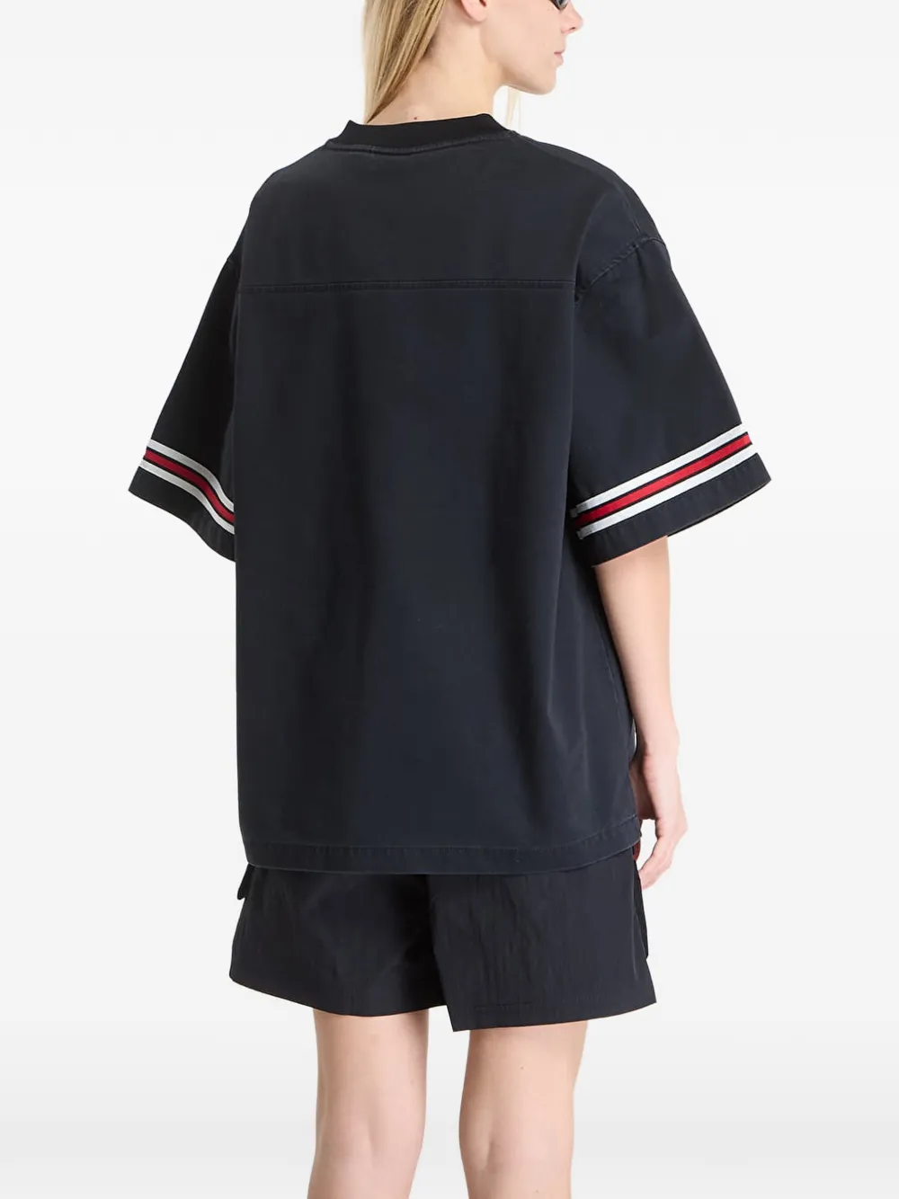 Jordan Flight jersey top met V-hals Zwart