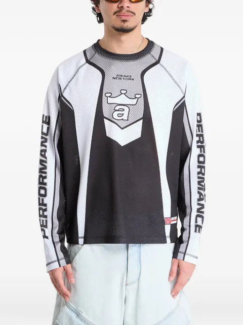 Awake NY mesh jersey racer T-shirt