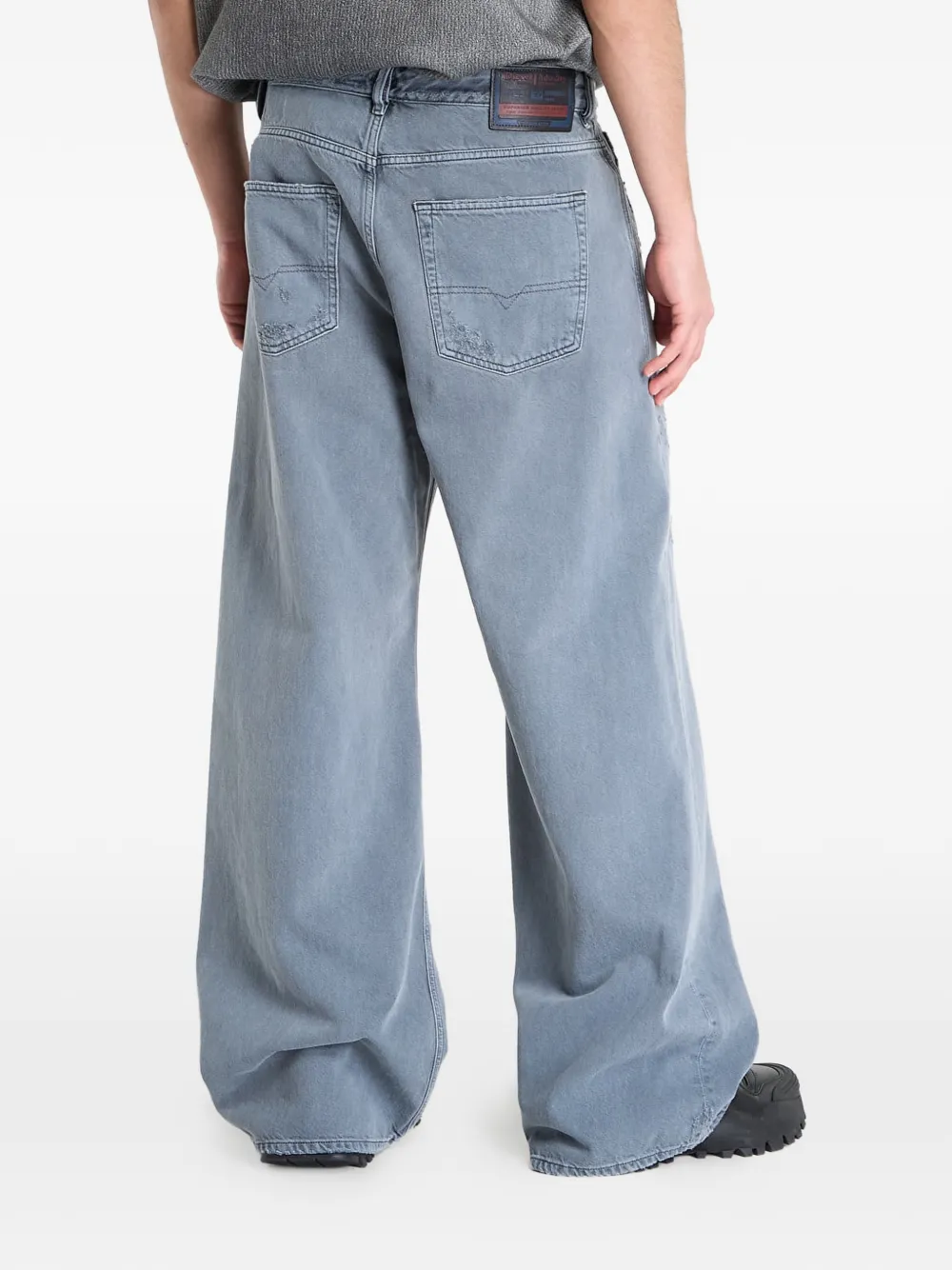 Diesel D-Rise gerafelde jeans Blauw