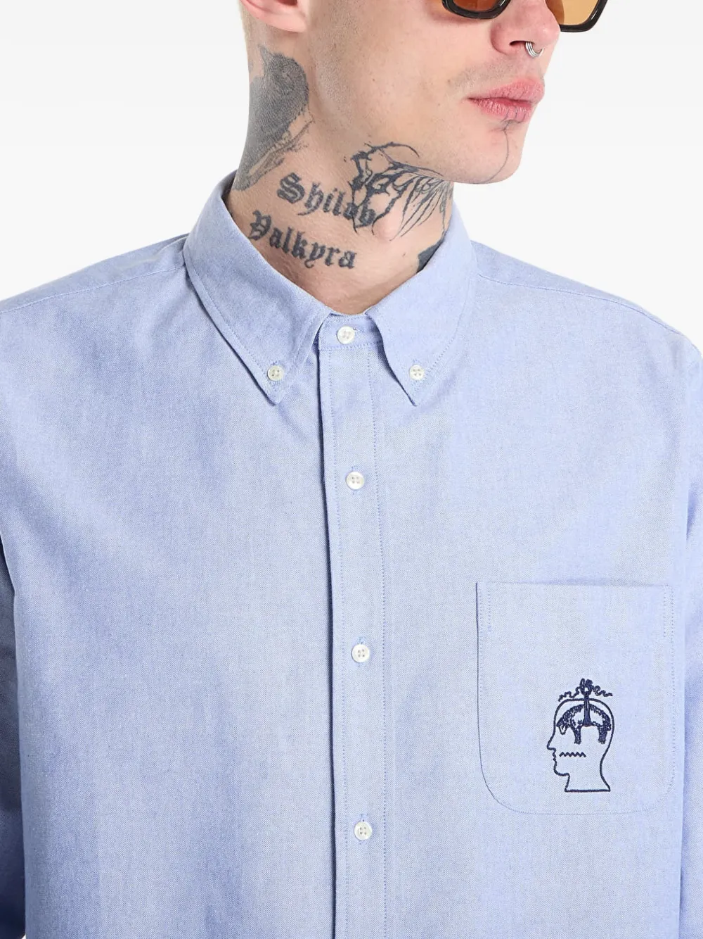 Brain Dead BBC Selvedge overhemd Blauw