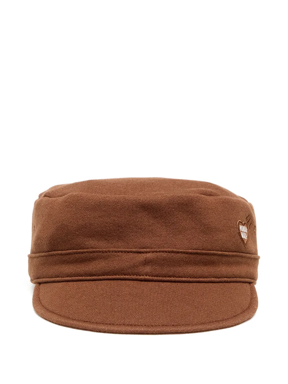 Human Made Heart-appliqué Military Cap In Brown