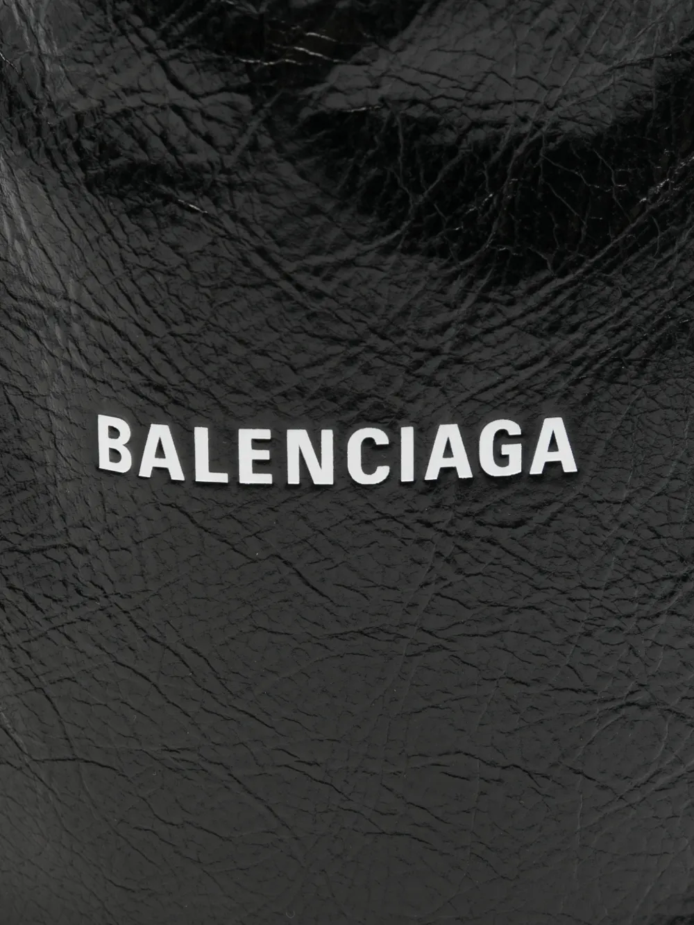 Balenciaga Shopper telefoonhouder met trekkoord Zwart