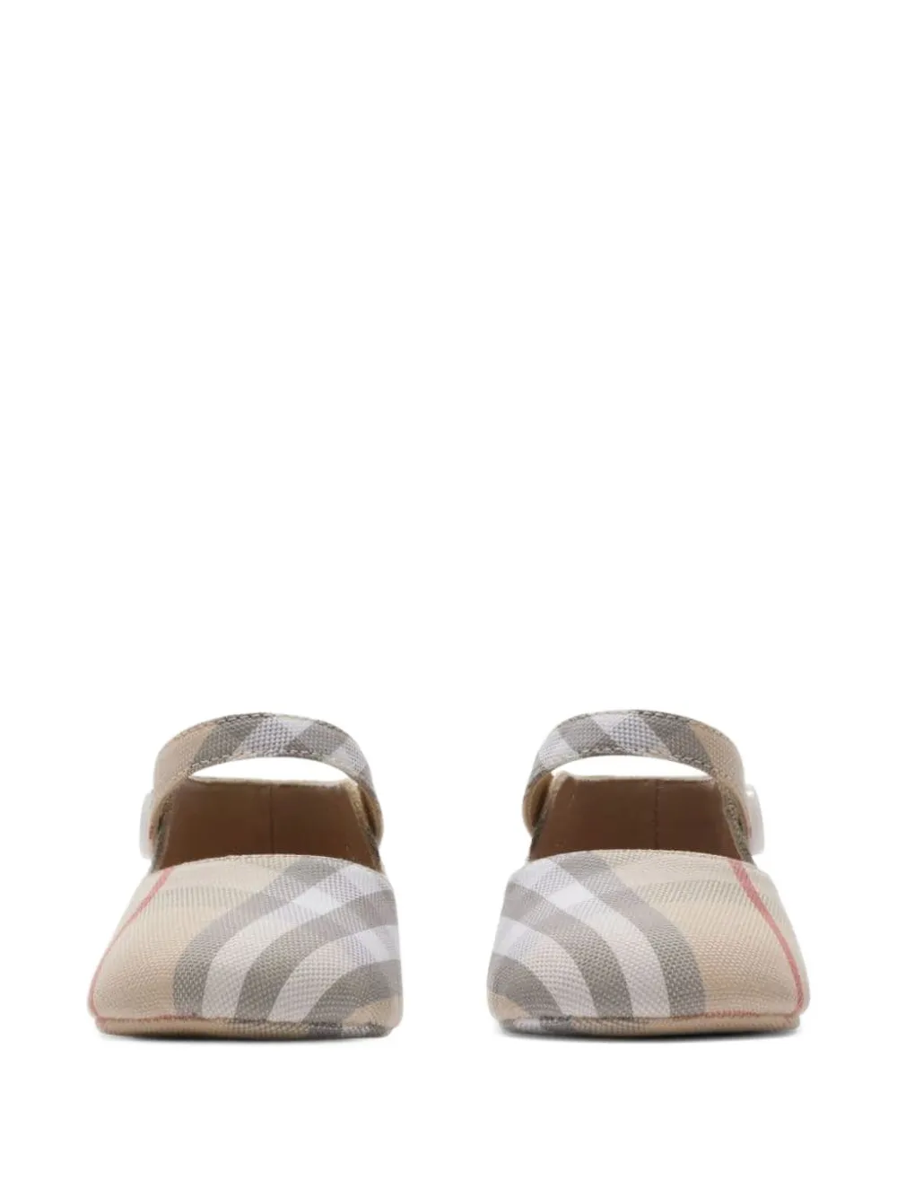 Burberry Kids checkered ballet flats Beige