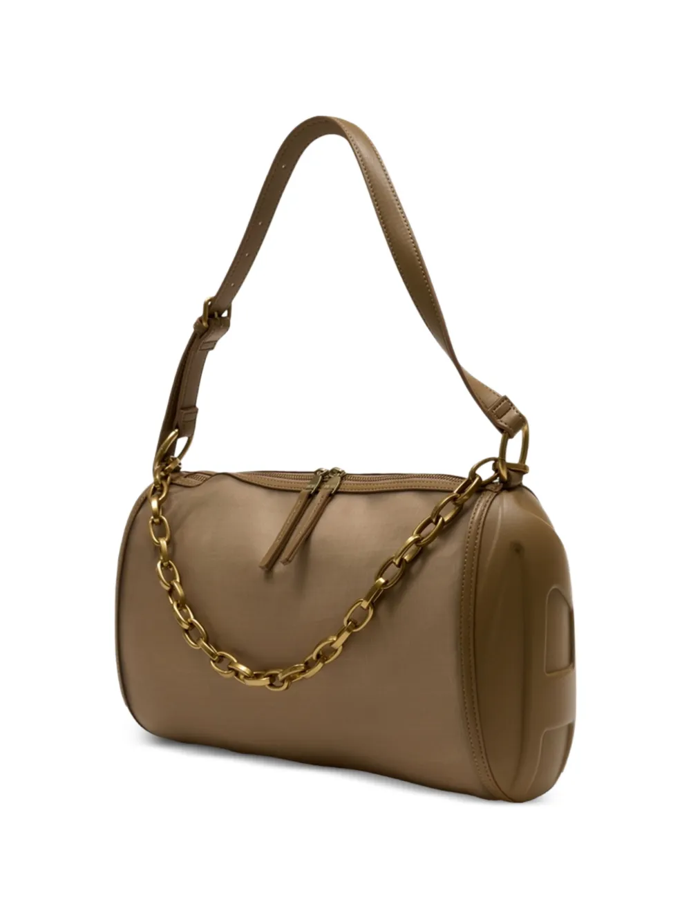 Diesel Load-D schoudertas met ketting Beige