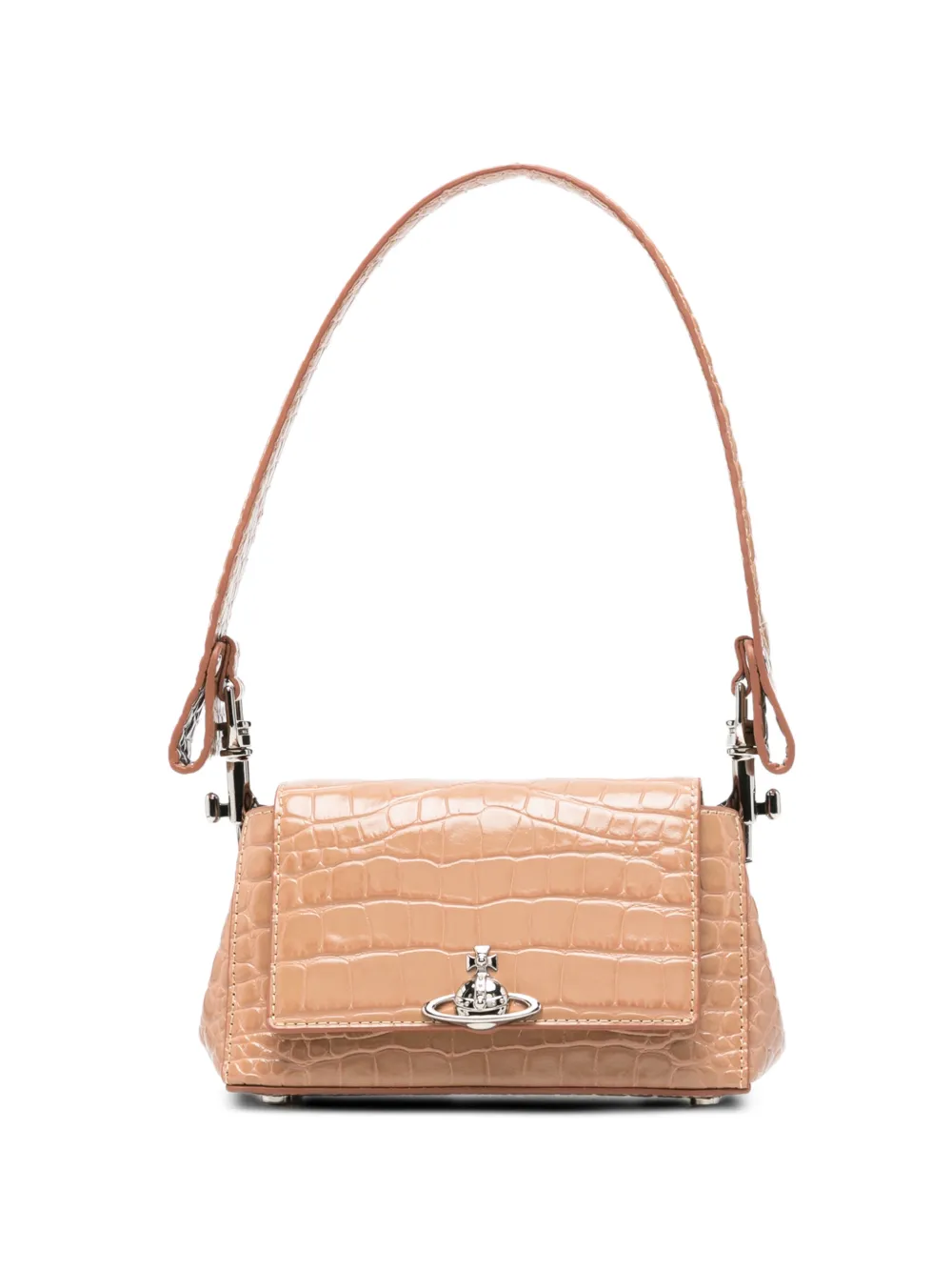 Vivienne Westwood small Hazel croco-effect tote bag - Rosa
