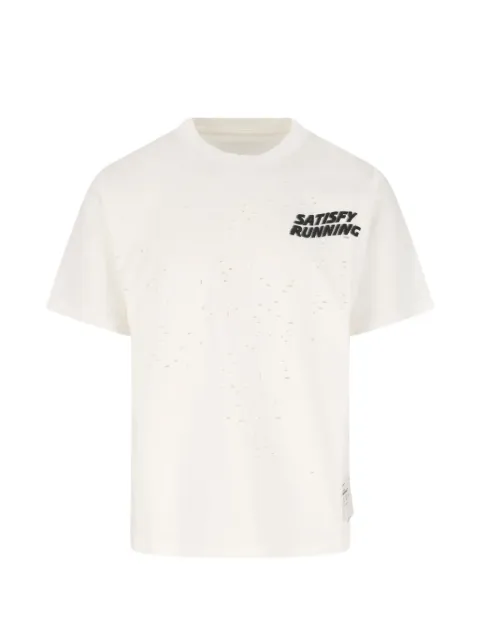 Satisfy perforated logo t-shirt