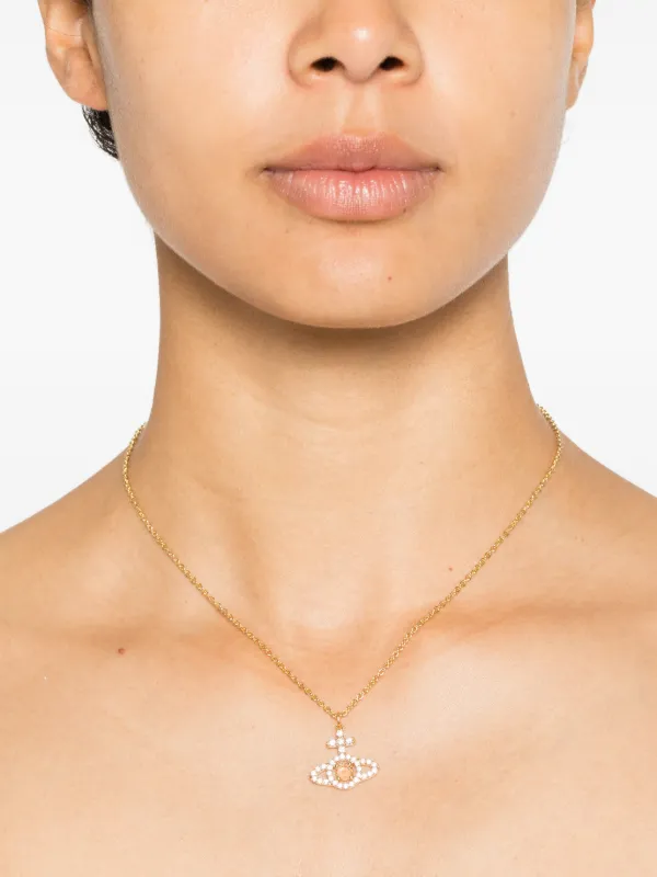 Vivienne Westwood Olympia crystal-embellished Necklace | Gold
