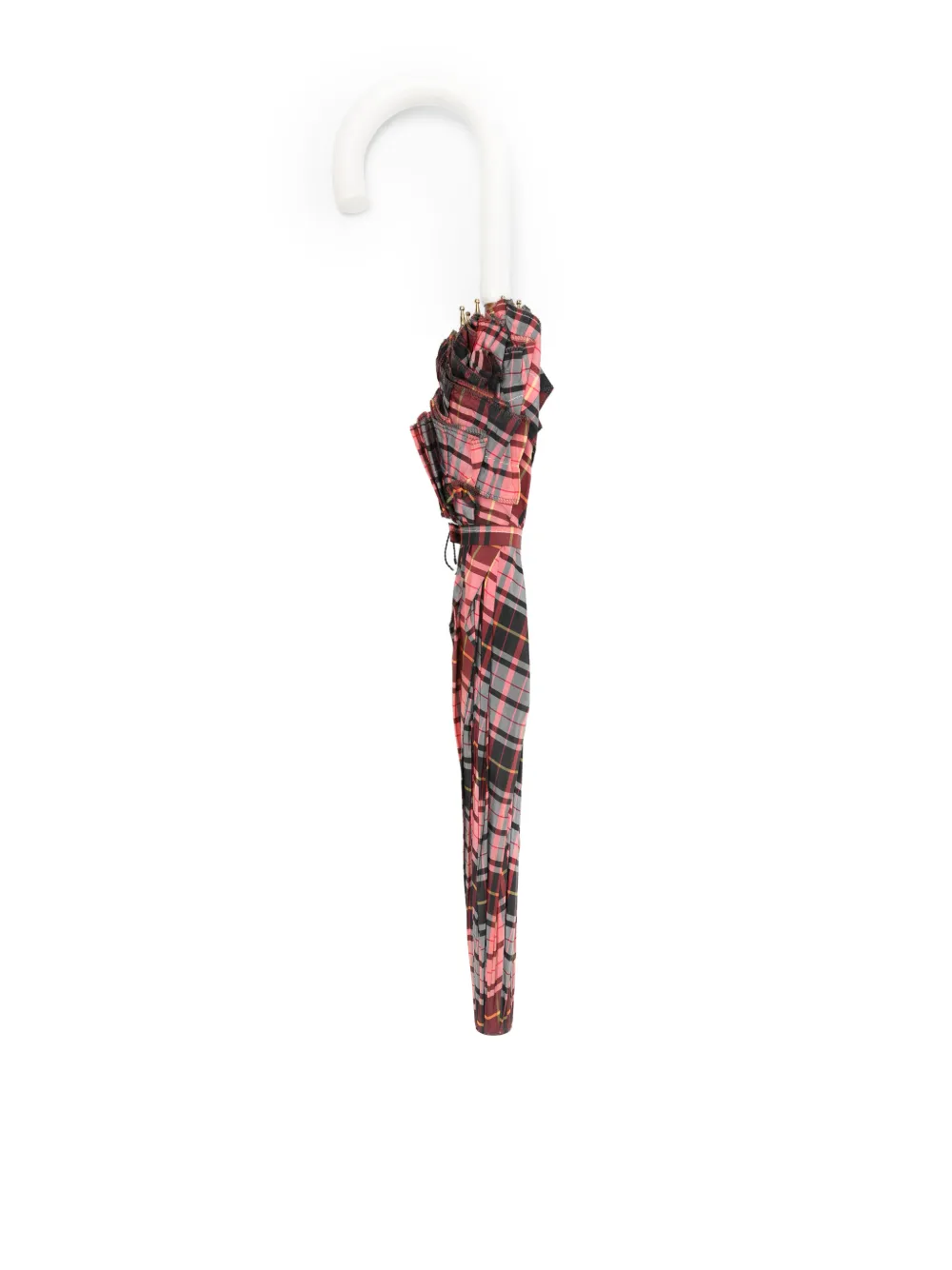 Versace Pre-Owned 1990s check ruffle umbrella - Rosso