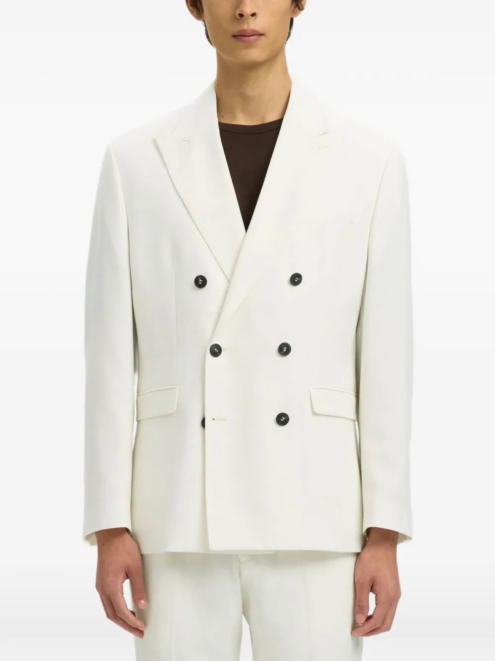 SELECTED Blazer met dubbele rij knopen Beige