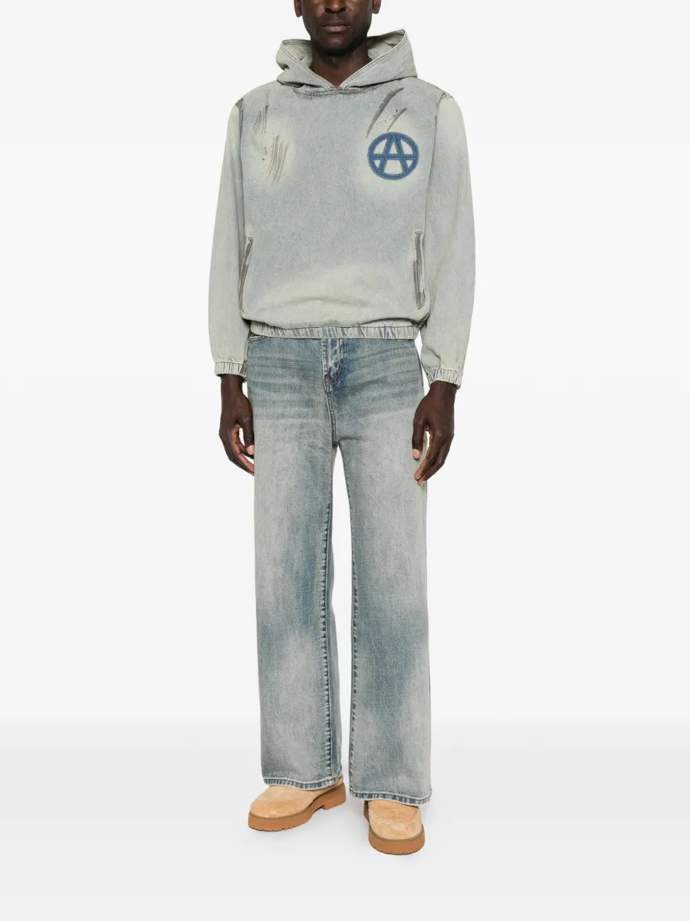 KidSuper Jeans met vogelpatch Blauw