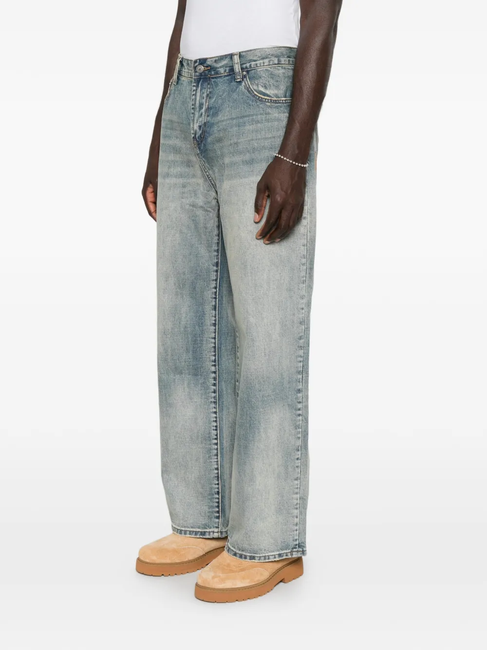KidSuper Jeans met vogelpatch Blauw