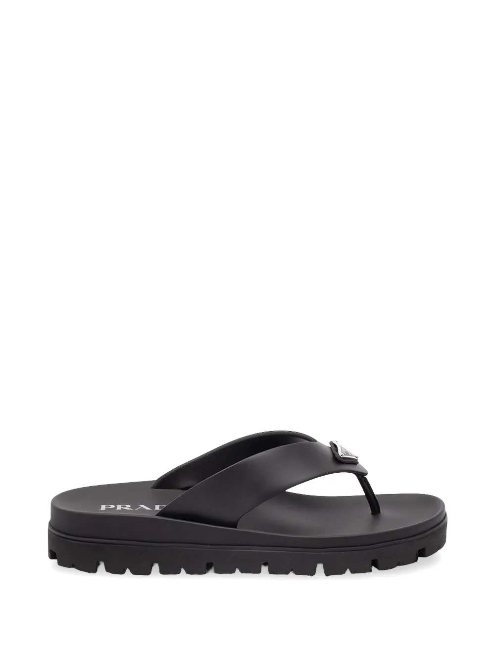 Prada logo-plaque sandals - Nero