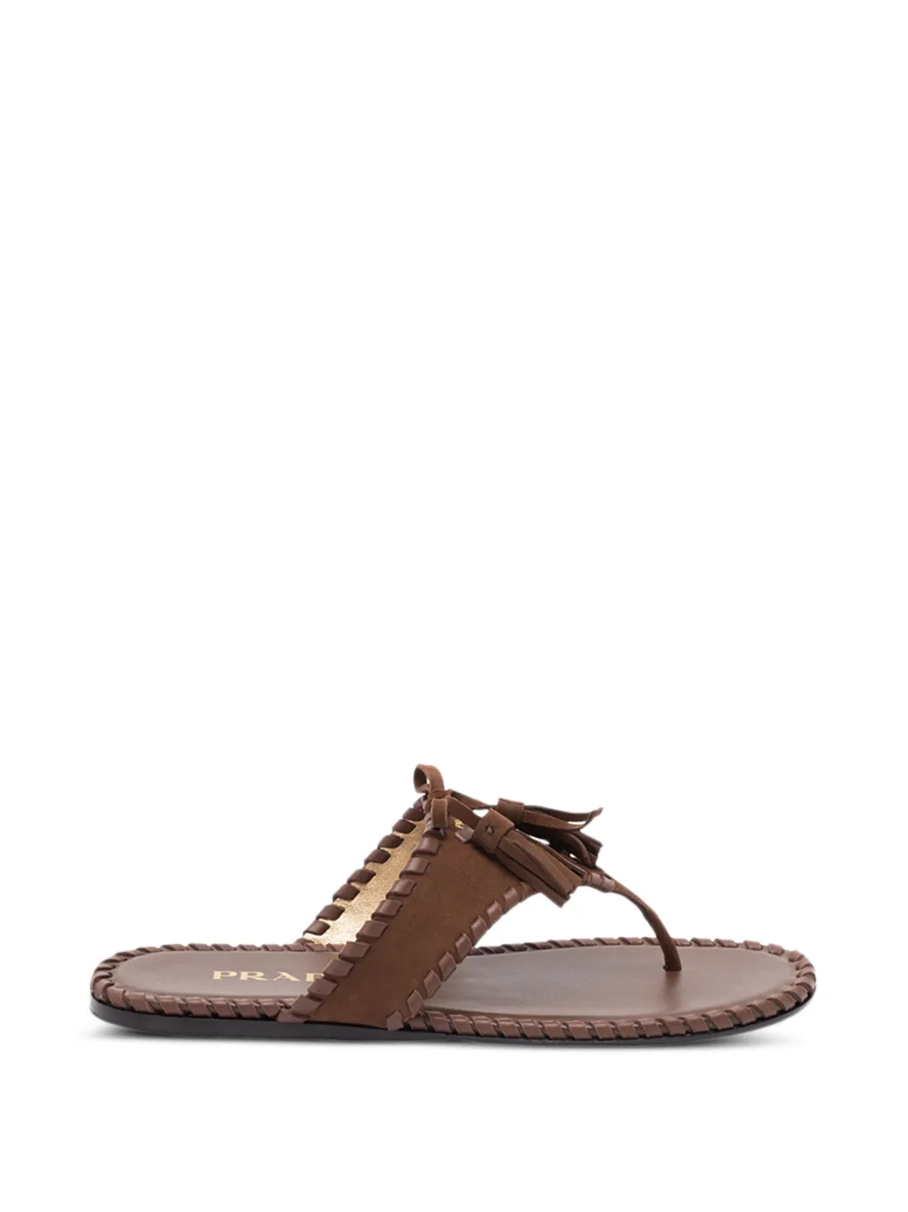 Prada tassel-detail woven sandals Bruin