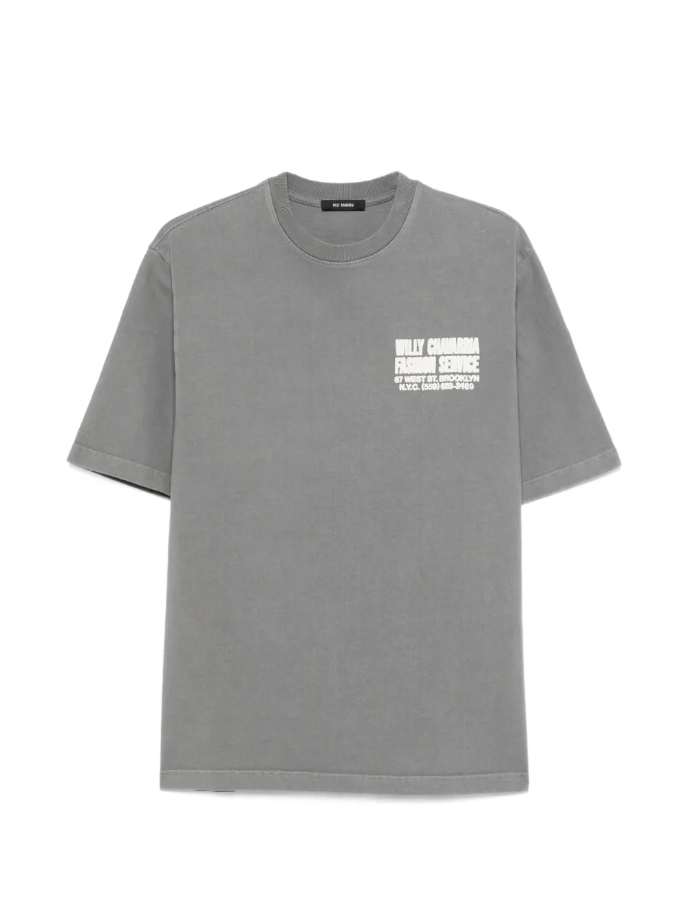 Willy Chavarria embroidered T-shirt - Grigio