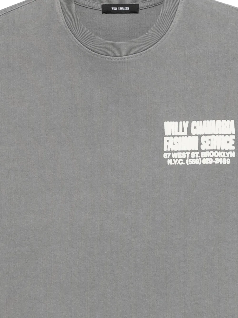 Willy Chavarria Fashion Service T-shirt Grijs