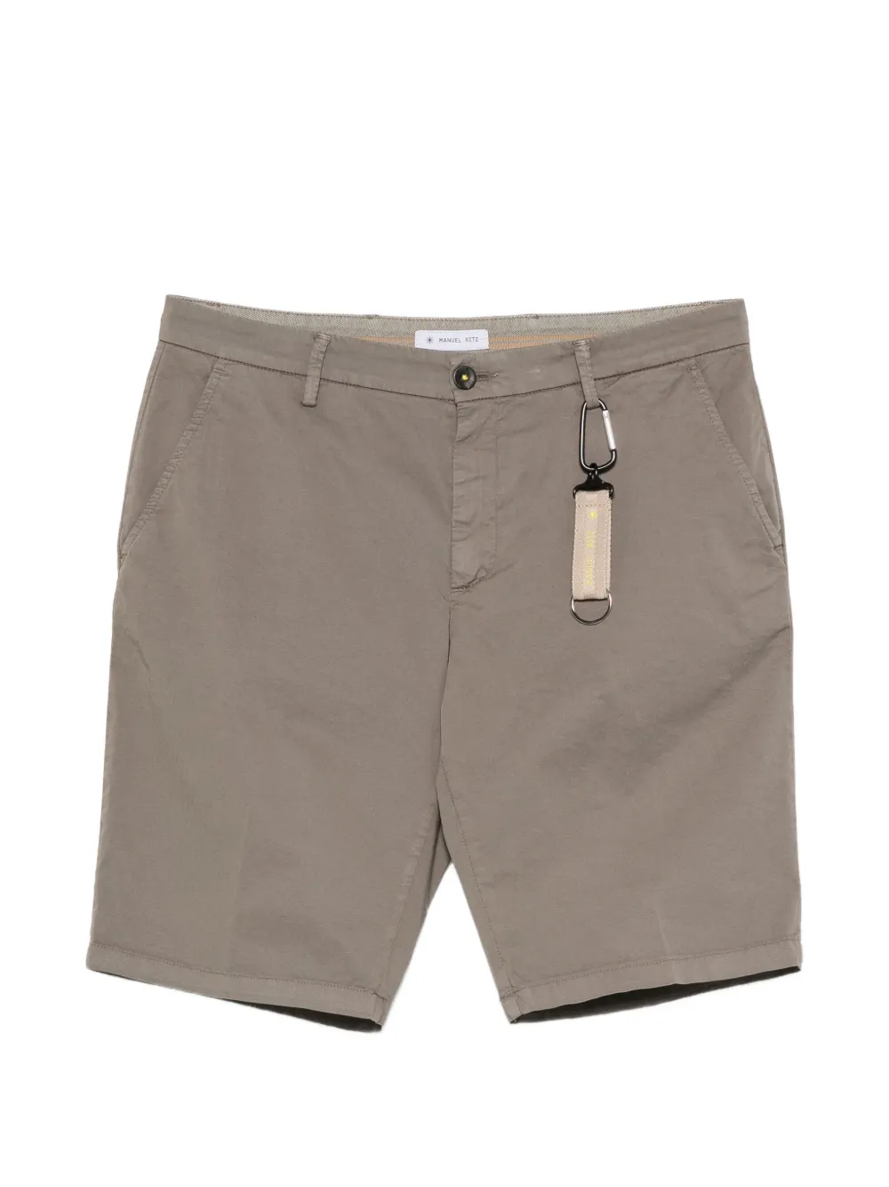 Manuel Ritz logo-tag chino shorts - Verde