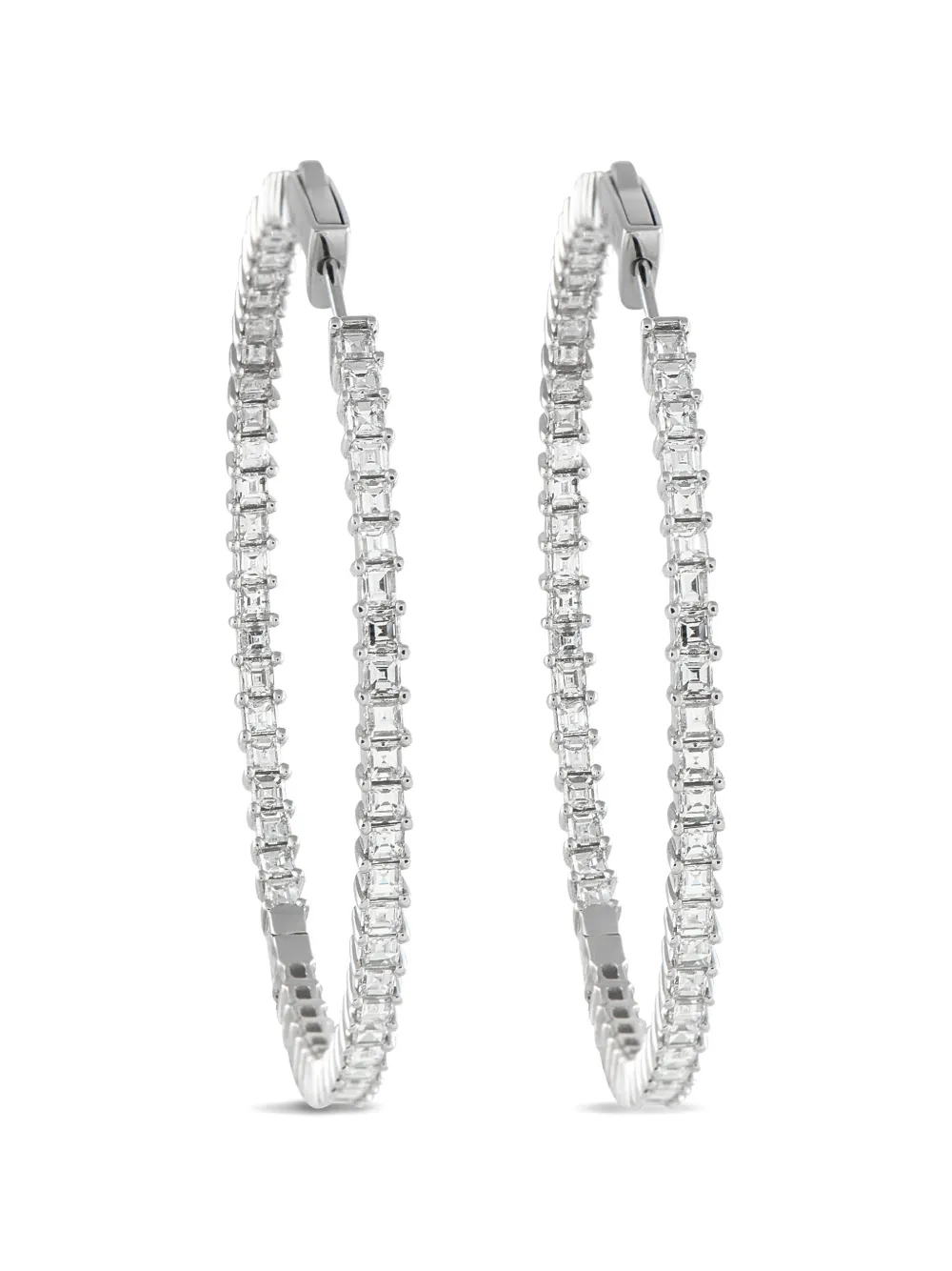 LB Exclusive diamond hoop earrings - Argento