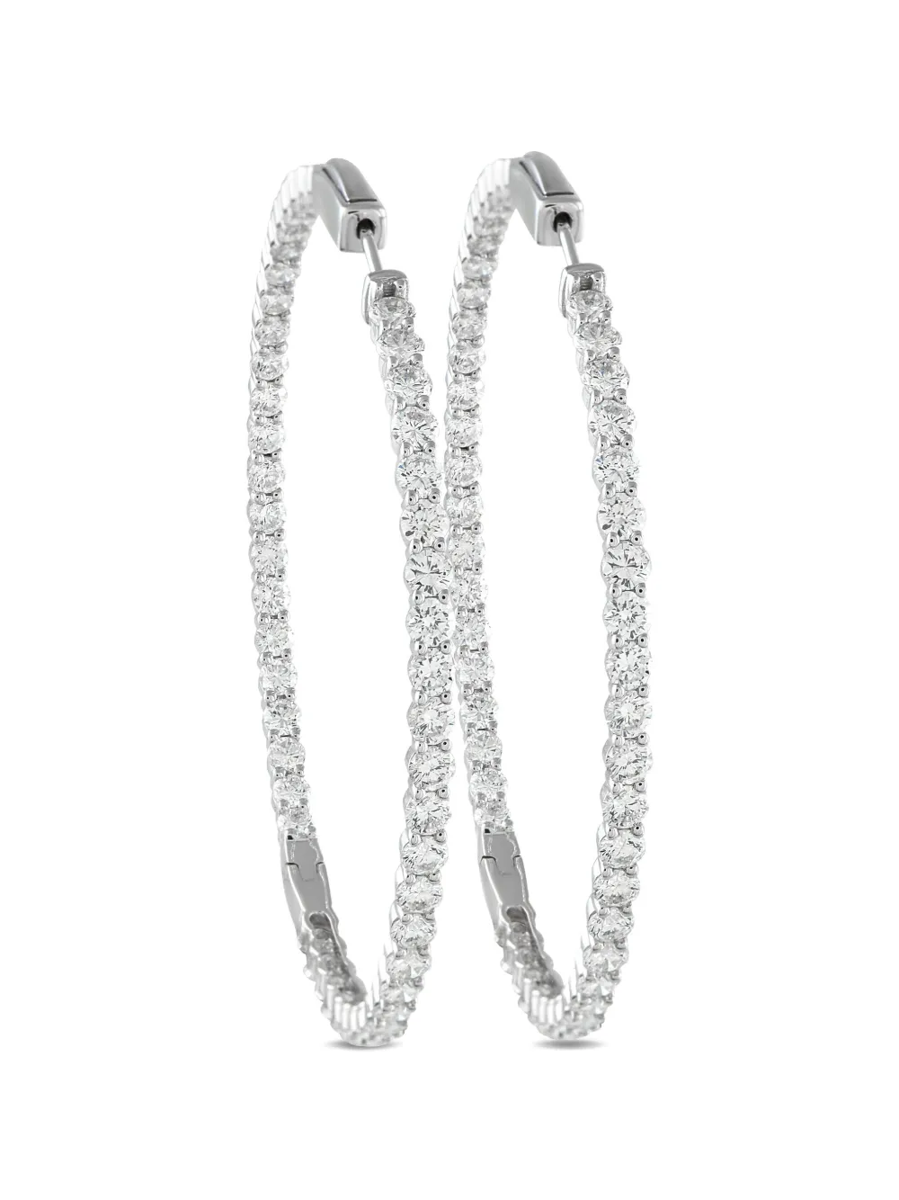 LB Exclusive Inside-Out diamond hoop earrings - Argento