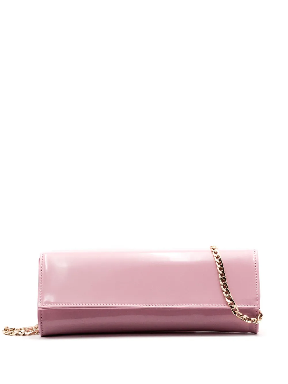Castagna chain-strap leather clutch bag - Rosa