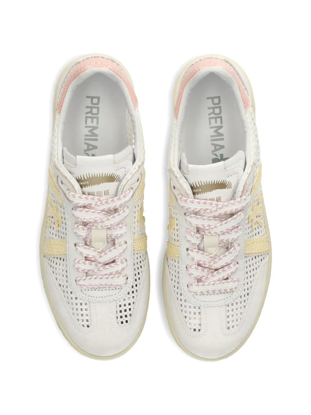 Premiata Bonnie sneakers met geperforeerd detail Beige