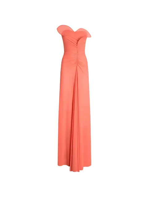 Genny gathered strapless dress