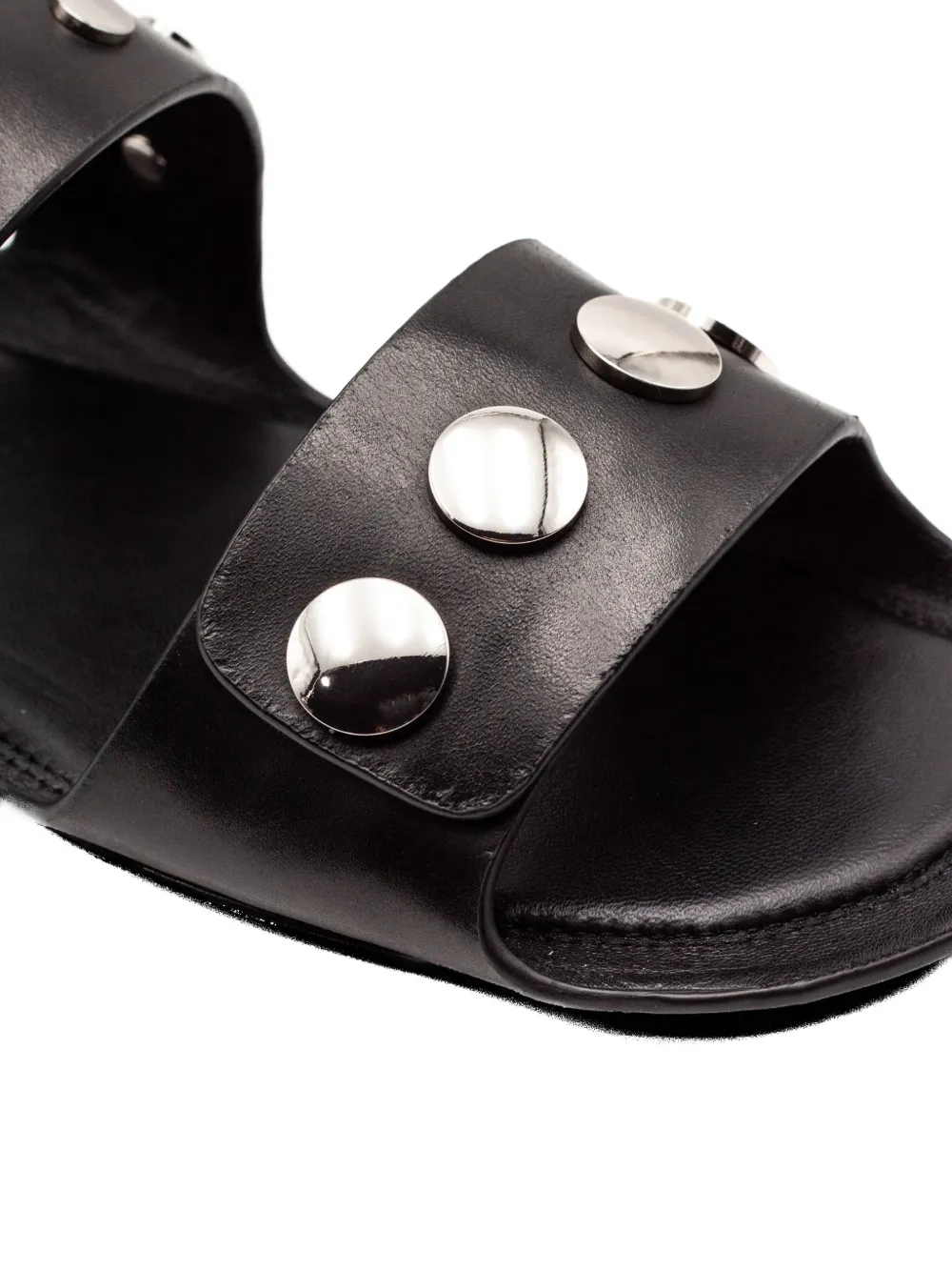 Elena Iachi studded leather sandals Zwart