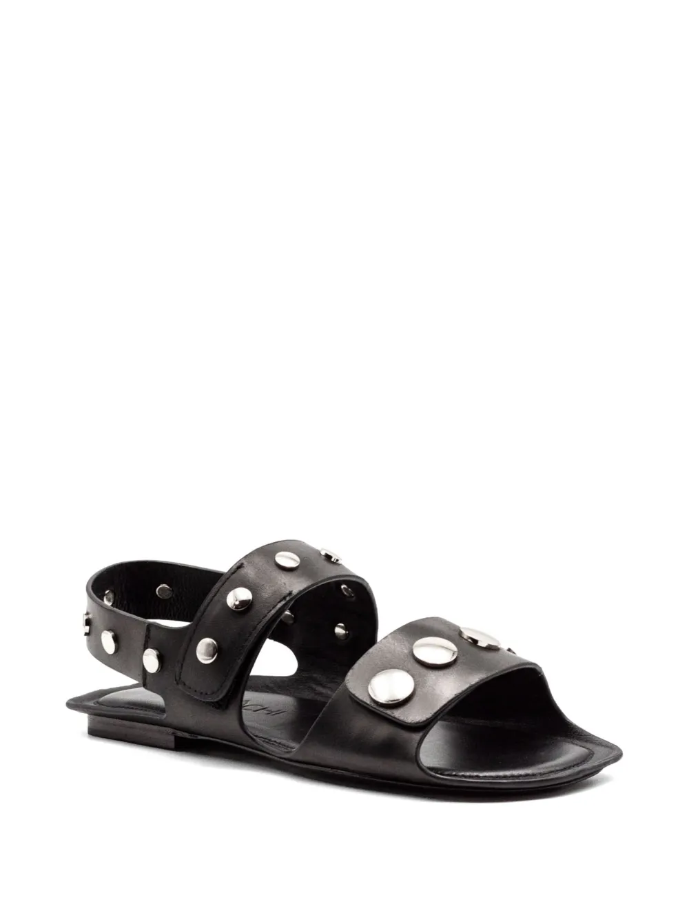 Elena Iachi studded leather sandals Zwart