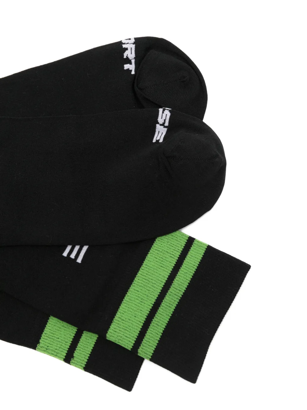 Martine Rose Doorzichtige sokken met logo-intarsia Zwart