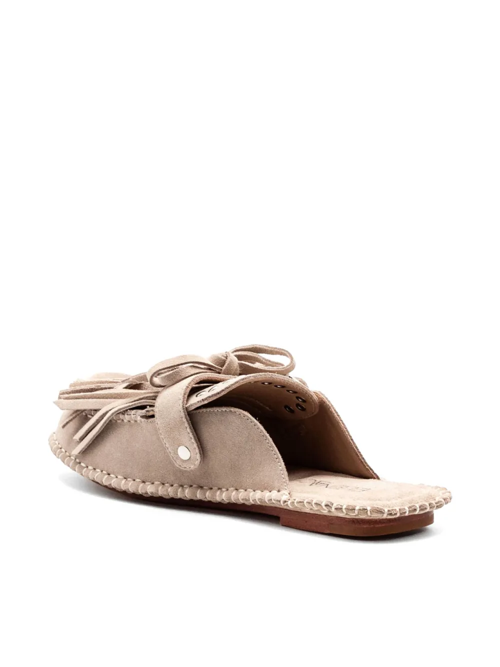 Elena Iachi Muiltjes met franje en gesp Beige