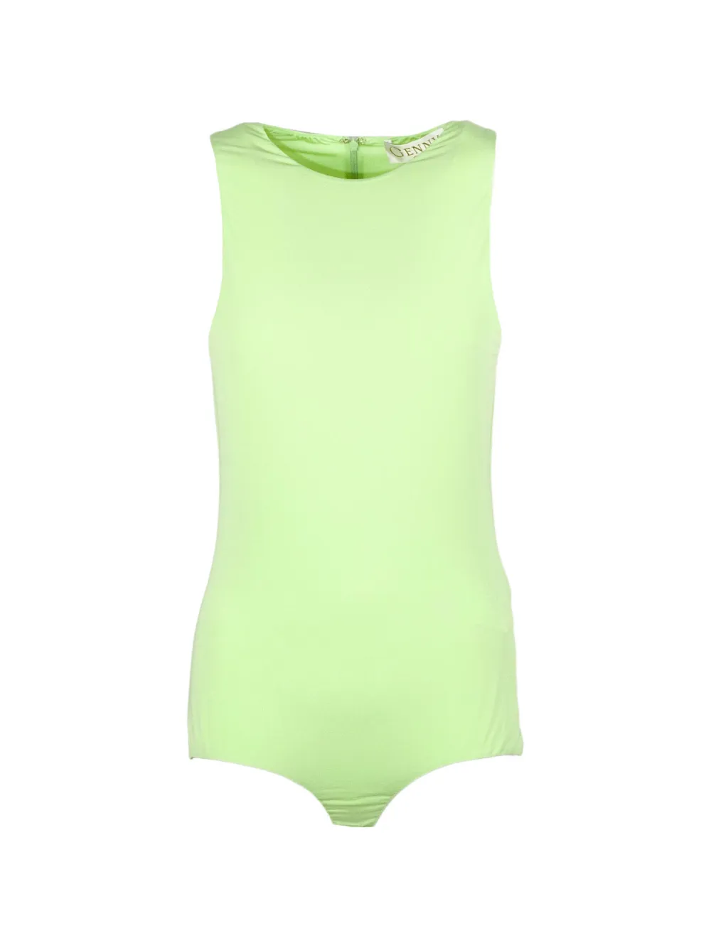Genny sleeveless round-neck bodysuit - Verde