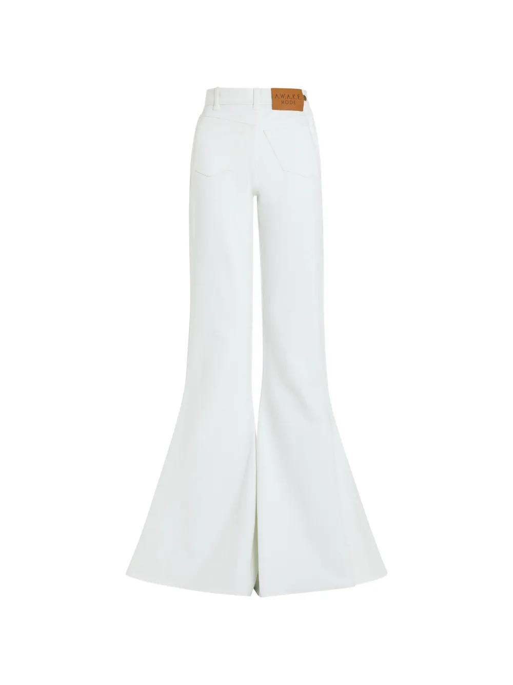 A.W.A.K.E. Mode logo-patch flared jeans - Bianco
