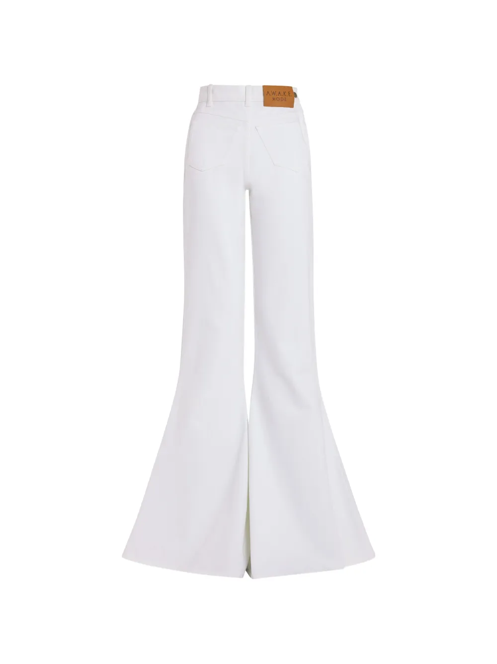 A.W.A.K.E. Mode logo-patch flared jeans - Bianco