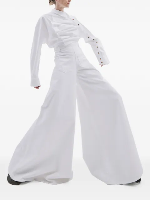 A.W.A.K.E. Mode logo-patch wide-leg jeans