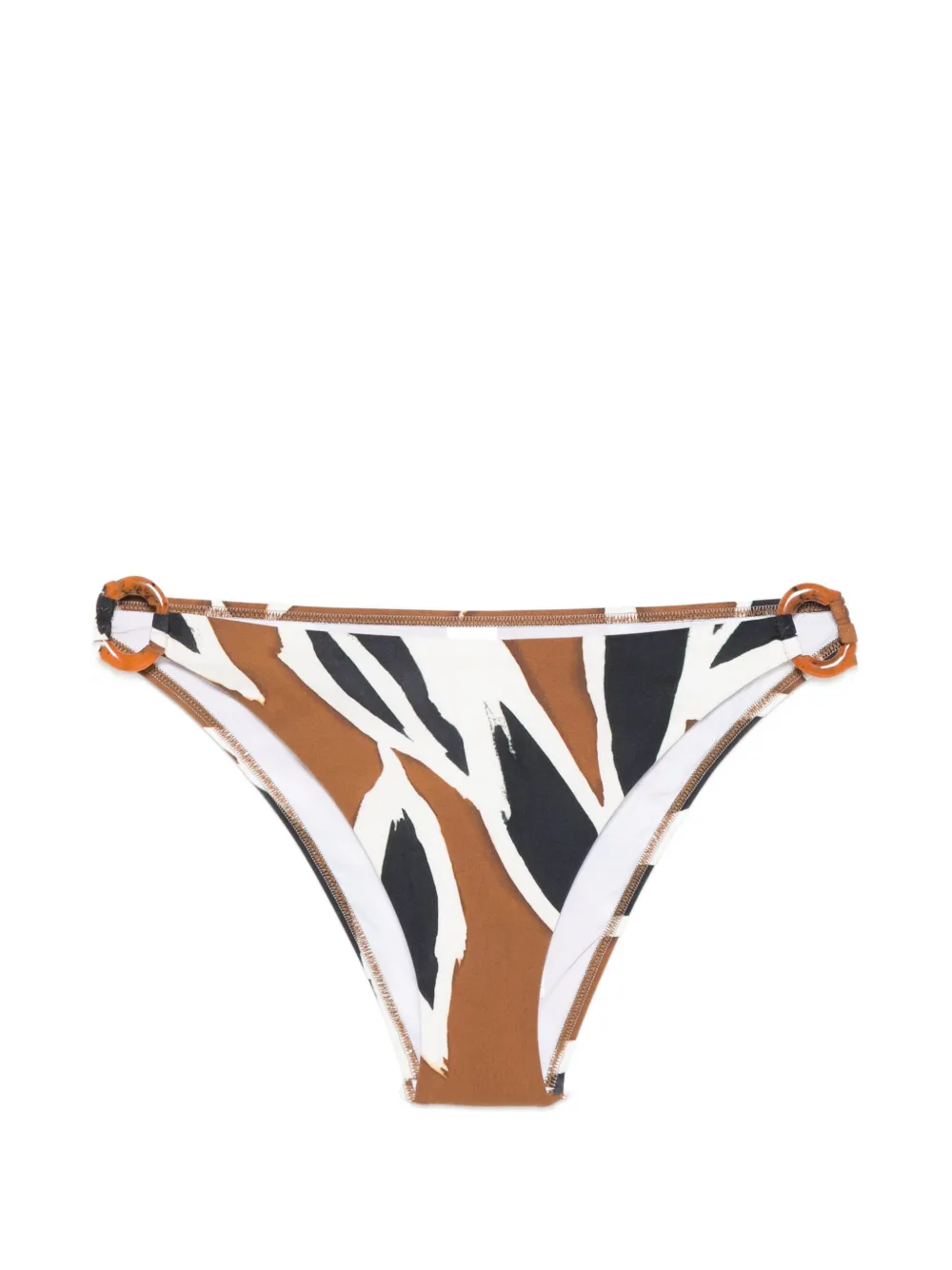 Maryan Mehlhorn ring-detail print bikini bottoms - Toni neutri