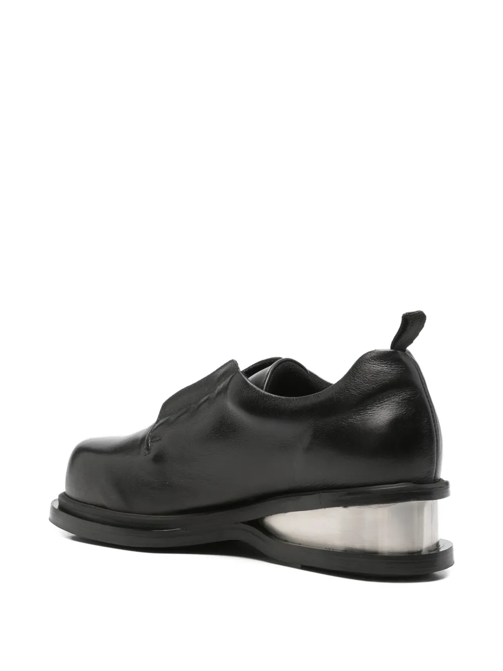 EGONlab. Pulsar metal-detail derby shoes Zwart
