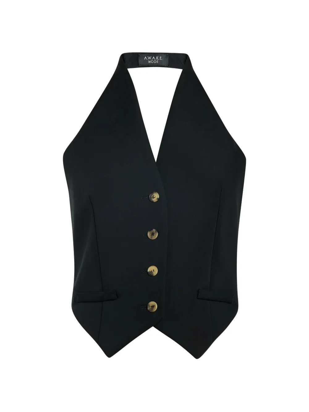 A.W.A.K.E. Mode button-embellishment top - Nero