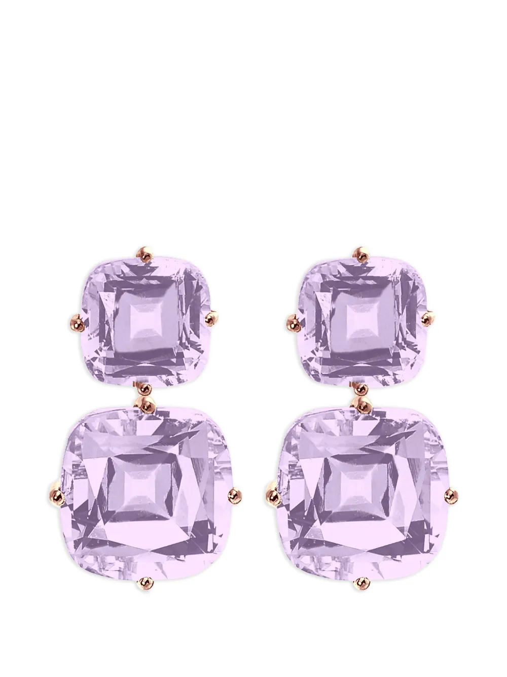 Goshwara Gossip amethyst earrings - Rosa