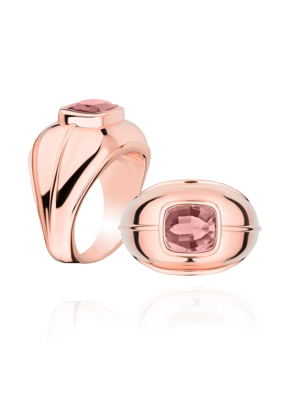 Goshwara G One Pink Tourmaline Ring In Orange